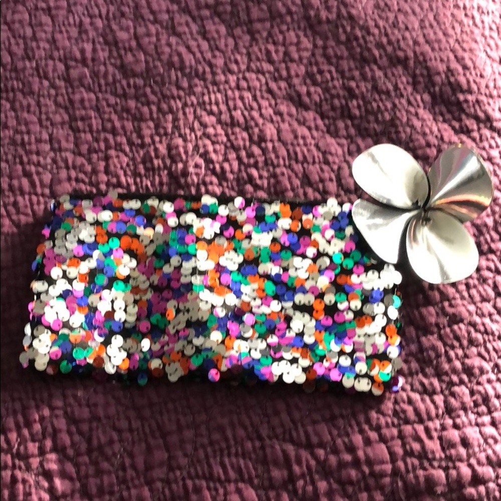 Mac makeup bag sequined